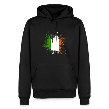 Ireland Splash - Männer Premium Bio Hoodie - Schwarz - Vorne - Nico (187cm)