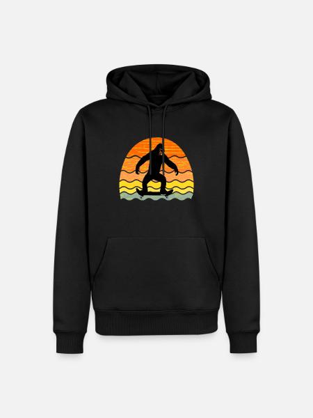 Gorilla Skater - Men’s Premium Organic Hoodie - black
