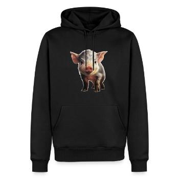 Adorable porcelet - Sweat à capuche Premium bio Homme - noir - Devant - Nico (187cm)