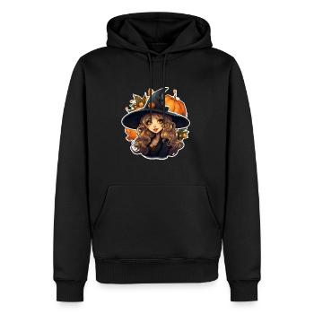 Sorcière - Sweat à capuche Premium bio Homme - noir - Devant - Nico (187cm)