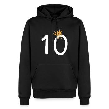 10 - Sweat à capuche Premium bio Homme - noir - Devant - Nico (187cm)