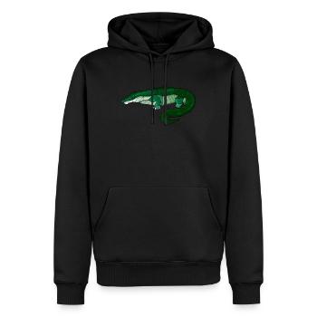Geometrid Crocodile Alligator - Sweat à capuche Premium bio Homme - noir - Devant - Nico (187cm)