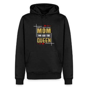 Bonne fête des mères - Sweat à capuche Premium bio Homme - noir - Devant - Nico (187cm)