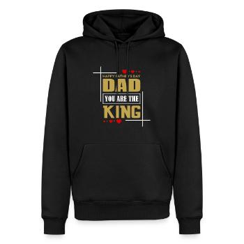Happy Fathers Day - Männer Premium Bio Hoodie - Schwarz - Vorne - Nico (187cm)