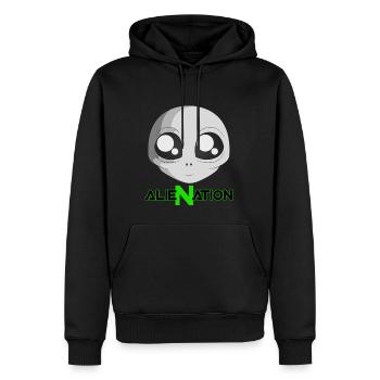 ALIENATION - Men’s Premium Organic Hoodie - black - Front - Nico (187cm)