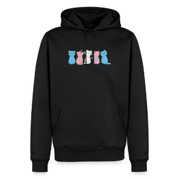 LGBT Transgender Katze Transsexuell - Männer Premium Bio Hoodie - Schwarz - Vorne - Nico (187cm)