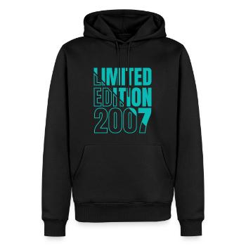 2007 Limited Edition Birthday - Men’s Premium Organic Hoodie - black - Front - Nico (187cm)