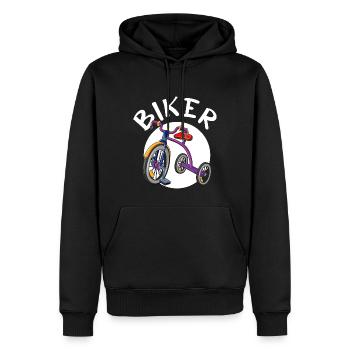 Vélo Vélo Chaîne de vélo Motard à trois roues - Sweat à capuche Premium bio Homme - noir - Devant - Nico (187cm)