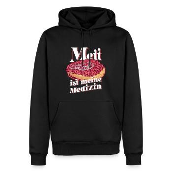 Mett ist meine Medizin Mett Brötchen Geschenk - Männer Premium Bio Hoodie - Schwarz - Vorne - Nico (187cm)