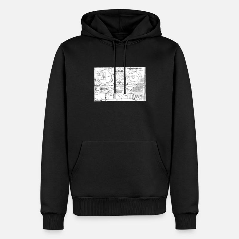 cabane - Sweat à capuche Premium bio Homme - noir