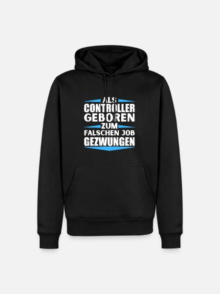 Controller im falschen Job gelandet - Männer Premium Bio Hoodie - Schwarz