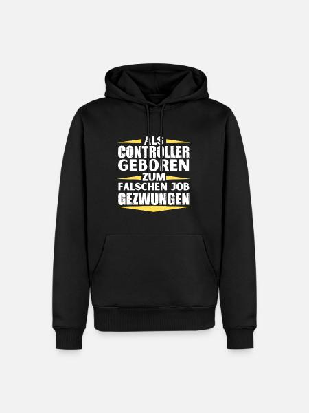 Controller im falschen Job gelandet - Männer Premium Bio Hoodie - Schwarz