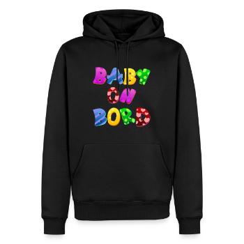 Baby on Bord Eltern Kind Geschenk - Männer Premium Bio Hoodie - Schwarz - Vorne - Nico (187cm)