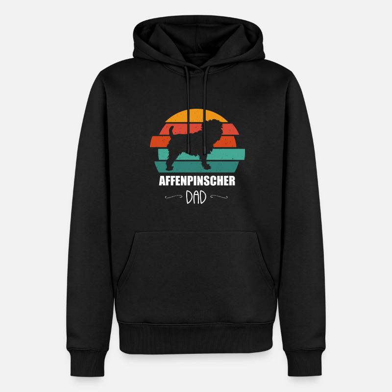 Chiens Affenpinscher - Sweat à capuche Premium bio Homme - noir