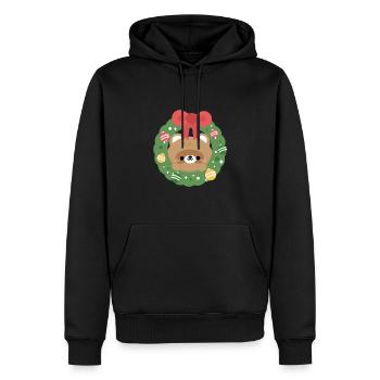 Beaver Christmas - Men’s Premium Organic Hoodie - black - Front - Nico (187cm)