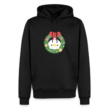Duck Christmas - Men’s Premium Organic Hoodie - black - Front - Nico (187cm)