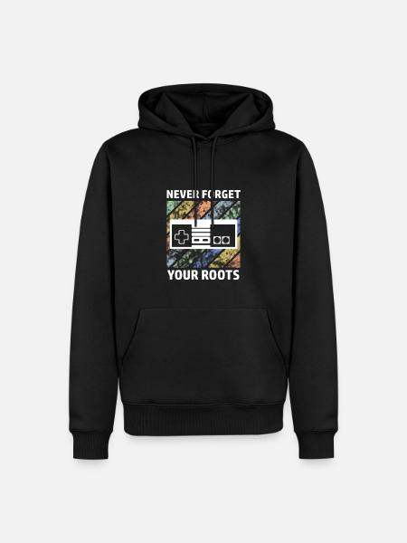 Gamer Controller Retrogamer Saying - Men’s Premium Organic Hoodie - black
