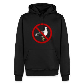 I Hate Seagulls - Men’s Premium Organic Hoodie - black - Front - Nico (187cm)
