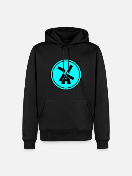 Windmill Circle - Men’s Premium Organic Hoodie - black