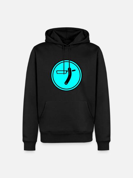 Shaving Barber Circle - Men’s Premium Organic Hoodie - black