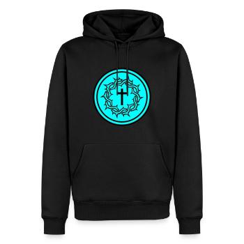 Dornenkrone Jesus icon - Männer Premium Bio Hoodie - Schwarz - Vorne - Nico (187cm)