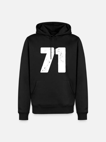 71 Number jersey - Men’s Premium Organic Hoodie - black