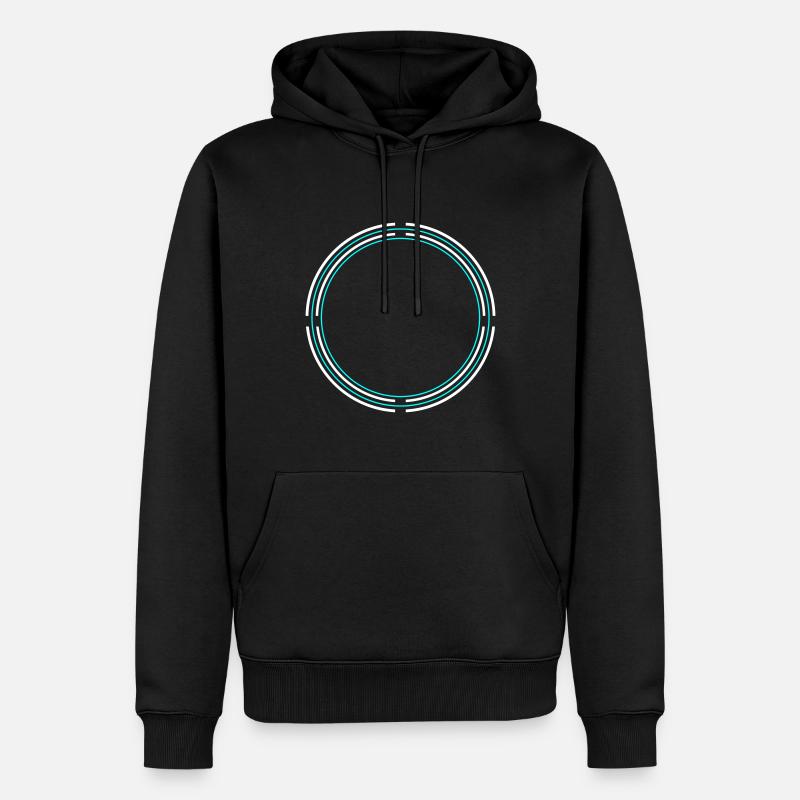Icône de cercle - Sweat à capuche Premium bio Homme - noir