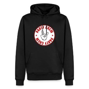 Party Team - Männer Premium Bio Hoodie - Schwarz - Vorne - Nico (187cm)