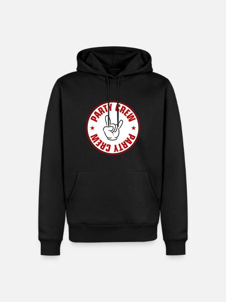 Party Team - Men’s Premium Organic Hoodie - black