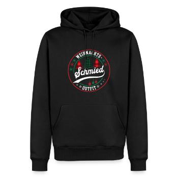 Schmied Weihnachten Weihnachtsgeschenk Schmiede - Männer Premium Bio Hoodie - Schwarz - Vorne - Nico (187cm)