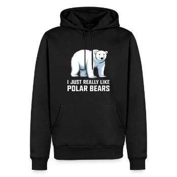 I Just Really Like Polar Bears - Men’s Premium Organic Hoodie - black - Front - Nico (187cm)
