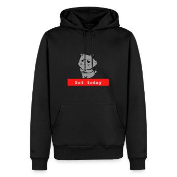 Nicht heute lustige Katze - Männer Premium Bio Hoodie - Schwarz - Vorne - Nico (187cm)