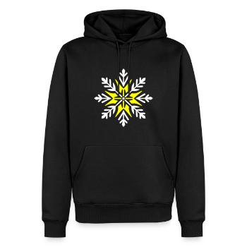 Schneeflocke Symbol Winter - Männer Premium Bio Hoodie - Schwarz - Vorne - Nico (187cm)