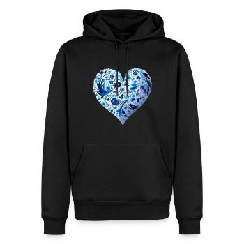 Kunst Herz Liebe Liebesbeweis Gefühle - Männer Premium Bio Hoodie - Schwarz - Vorne - Nico (187cm)
