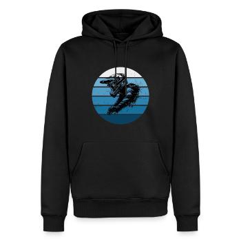 Damen Radfahren Mountainbike Radfahrer Mountainbik - Männer Premium Bio Hoodie - Schwarz - Vorne - Nico (187cm)
