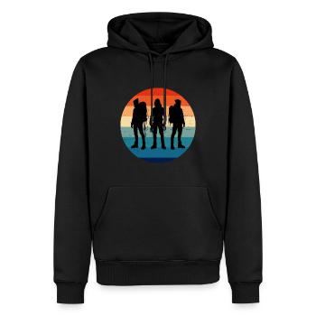 Bouldering Climber Boulder Climber Men - Men’s Premium Organic Hoodie - black - Front - Nico (187cm)