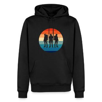 Escalade Hommes Grimpeur Escalade de bloc - Sweat à capuche Premium bio Homme - noir - Devant - Nico (187cm)