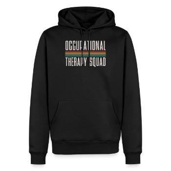 Ergothérapie pratique cadeau ergothérapeute - Sweat à capuche Premium bio Homme - noir - Devant - Nico (187cm)