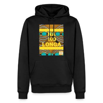 NA KO LONGA (I will succeed) - Men’s Premium Organic Hoodie - black - Front - Nico (187cm)