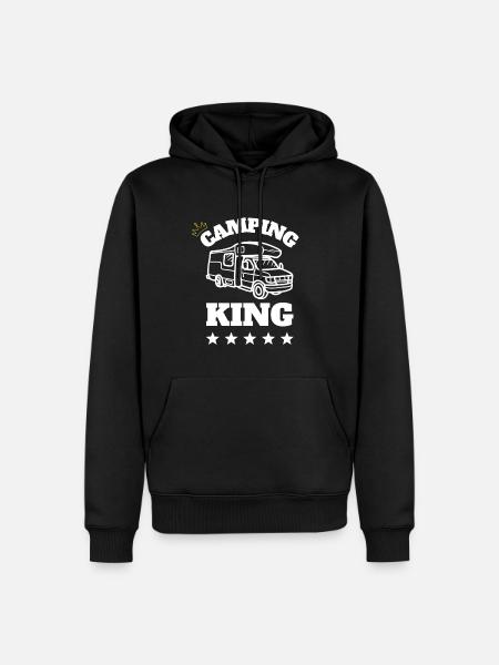 Camping King Geschenkidee - Männer Premium Bio Hoodie - Schwarz