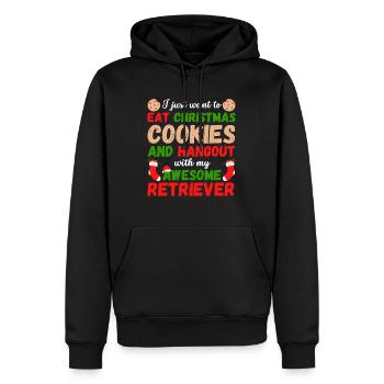 Cookies de Récupération de Noël - Sweat à capuche Premium bio Homme - noir - Devant - Nico (187cm)