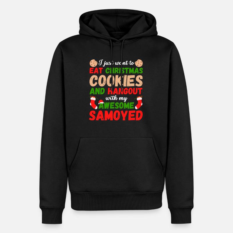 Biscuits Samoyèdes de Noël - Sweat à capuche Premium bio Homme - noir