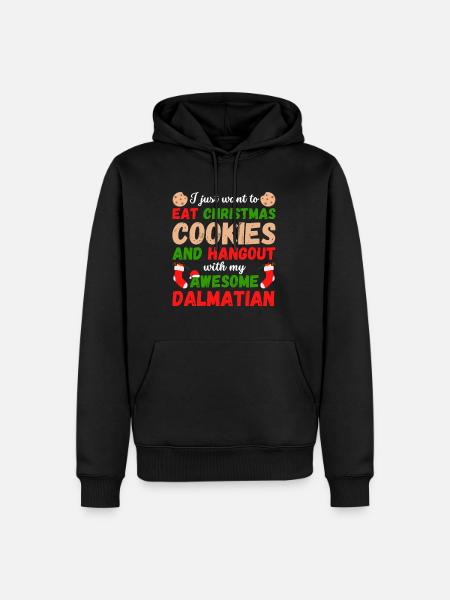 Biscuits dalmates de Noël - Sweat à capuche Premium bio Homme - noir