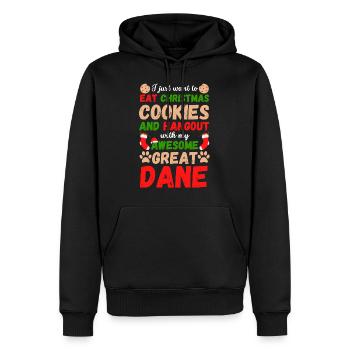 Biscuits de Noël Great Dane - Sweat à capuche Premium bio Homme - noir - Devant - Nico (187cm)