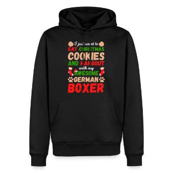 Weihnachten Deutscher Boxer Kekse - Männer Premium Bio Hoodie - Schwarz - Vorne - Nico (187cm)