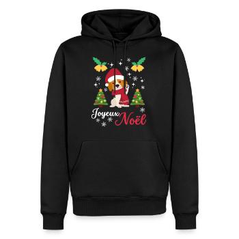 Noël Sweet Beagle Kawaii - Sweat à capuche Premium bio Homme - noir - Devant - Nico (187cm)