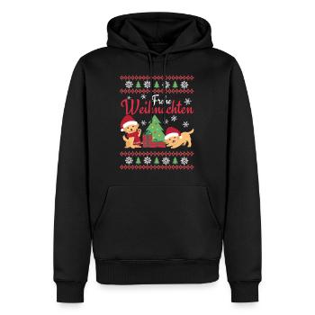 Christmas Sweet Golden Retriever Kawaii - Men’s Premium Organic Hoodie - black - Front - Nico (187cm)
