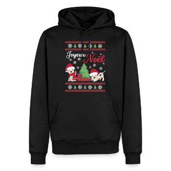 Weihnachten Süßer Dalmatiner Liebhaber Kawaii - Männer Premium Bio Hoodie - Schwarz - Vorne - Nico (187cm)