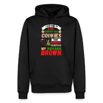 Weihnachten Havana katze Kekse backen mit Katze - Männer Premium Bio Hoodie - Schwarz - Vorne - Nico (187cm)