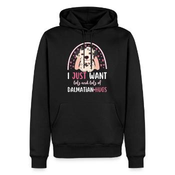 Süßer Dalmatiner Liebhaber Kawaii - Männer Premium Bio Hoodie - Schwarz - Vorne - Nico (187cm)